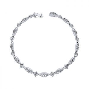14k White Gold Diamond Tennis Bracelet TB2430W45JJ