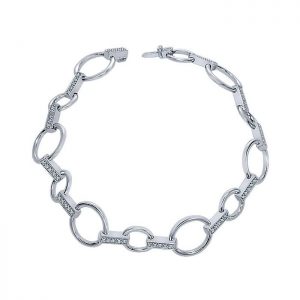 14k White Gold Diamond Tennis Bracelet TB2489W45JJ