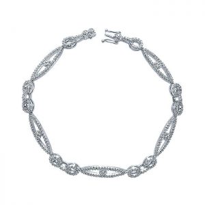 14k White Gold Diamond Tennis Bracelet TB2504W45JJ