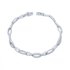14k White Gold Diamond Tennis Bracelet TB2506W45JJ