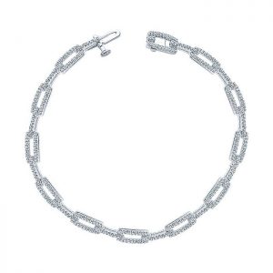 14k White Gold Diamond Tennis Bracelet TB2552W45JJ