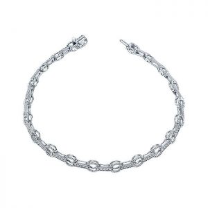 14k White Gold Diamond Tennis Bracelet TB2560W45JJ