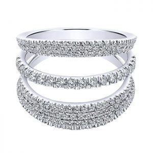 14k White Gold Diamond Wide Band Ladies' Ring LR50936W45JJ