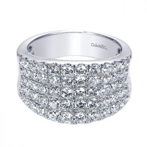 14k White Gold Diamond Wide Band Ladies' Ring LR6365W44JJ