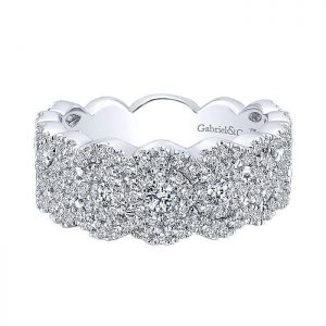 14k White Gold Diamond Wide Band Ladies' Ring LR6647W44JJ