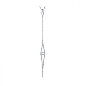 14k White Gold Diamond Y Knots Necklace NK5291W45JJ