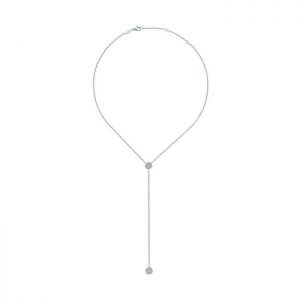 14k White Gold Diamond Y Knots Necklace NK5355W45JJ