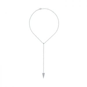 14k White Gold Diamond Y Knots Necklace NK5393W45JJ