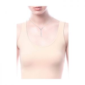 14k White Gold Diamond Y Knots Necklace NK5578W45JJ