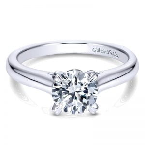 14k White Gold Solitaire Engagement Ring ER8073W4JJJ