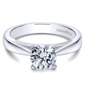 14k White Gold Solitaire Engagement Ring ER8132W4JJJ
