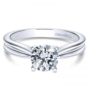 14k White Gold Solitaire Engagement Ring ER8134W4JJJ
