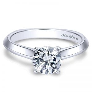 14k White Gold Solitaire Engagement Ring ER8177W4JJJ