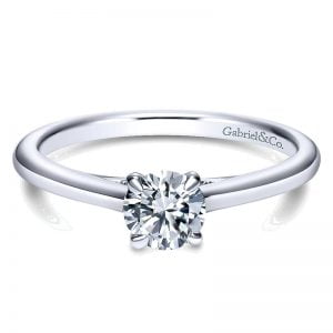 14k White Gold Solitaire Engagement Ring ER8686W4JJJ
