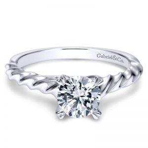 14k White Gold Solitaire Engagement Ring ER8882W4JJJ