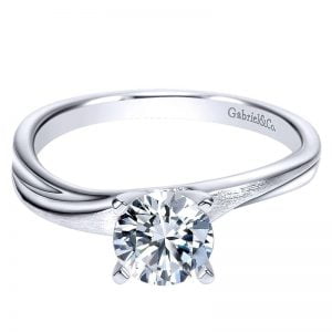 14k White Gold Solitaire Engagement Ring ER9087W4JJJ