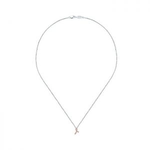 14k White and Pink Gold Diamond Fashion Necklace NK1646T45JJ