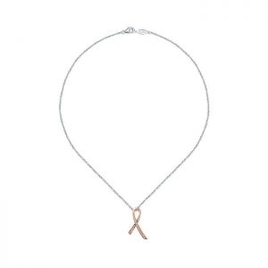 14k White and Pink Gold Diamond Fashion Necklace NK1654T45JJ