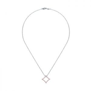 14k White and Pink Gold Diamond Fashion Necklace NK2989T45JJ