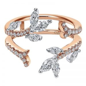 14k White and Pink Gold Diamond Jacket Anniversary Band AN12550M-T44JJ