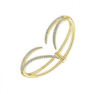 14k Yellow and White Gold Diamond Bangle BG3995Y45JJ