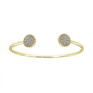 14k Yellow and White Gold Diamond Bangle BG4002Y45JJ