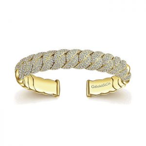 14k Yellow and White Gold Diamond Bangle BG4096Y45JJ
