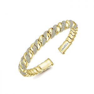 14k Yellow and White Gold Diamond Bangle BG4108Y45JJ