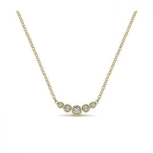 14k Yellow and White Gold Diamond Bar Necklace NK5424Y45JJ