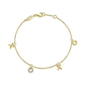 14k Yellow and White Gold Diamond Chain Bracelet TB3963Y45JJ