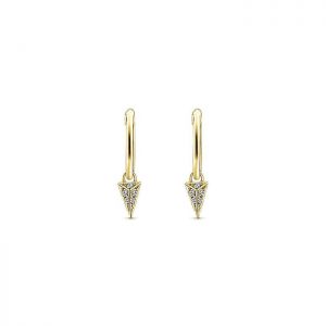 14k Yellow and White Gold Diamond Drop Earrings EG13067Y45JJ