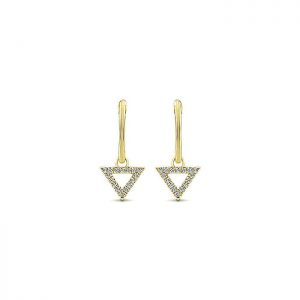 14k Yellow and White Gold Diamond Drop Earrings EG13072Y45JJ