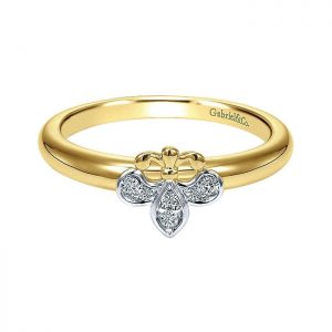 14k Yellow and White Gold Diamond Fashion Ladies' Ring LR50547Y45JJ