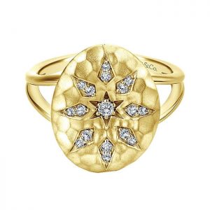 14k Yellow and White Gold Diamond Fashion Ladies' Ring LR50691Y45JJ