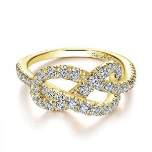 14k Yellow and White Gold Diamond Fashion Ladies' Ring LR51126Y45JJ