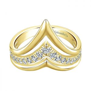 14k Yellow and White Gold Diamond Fashion Ladies' Ring LR51130Y45JJ