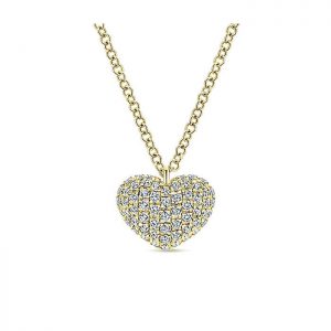 14k Yellow and White Gold Diamond Heart Necklace NK5562Y45JJ