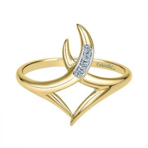 14k Yellow and White Gold Diamond Midi Ladies' Ring LR50535Y45JJ