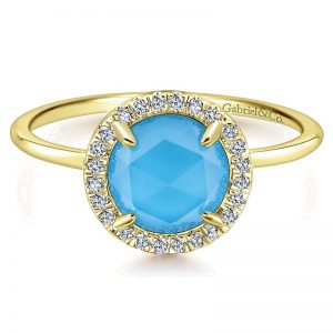 14k Yellow and White Gold Lusso Color Fashion Ladies' Ring LR51061Y45XT