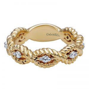 14k Yellow and White Gold Stackable Ladies' Ring LR4581Y45JJ