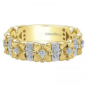 14k Yellow and White Gold Stackable Ladies' Ring LR4827Y45JJ