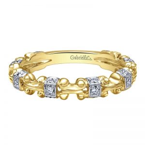 14k Yellow and White Gold Stackable Ladies' Ring LR4876Y45JJ