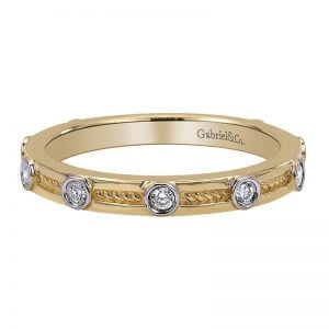 14k Yellow and White Gold Stackable Ladies' Ring LR5702Y45JJ