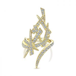 14k Yellow and White Gold Diamond Statement Ladies' Ring LR51115Y45JJ