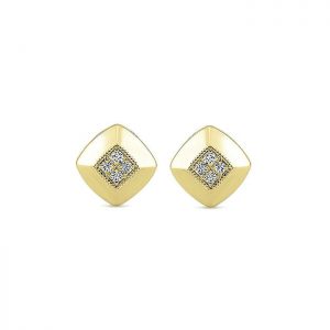 14k Yellow and White Gold Diamond Stud Earrings EG13061Y45JJ