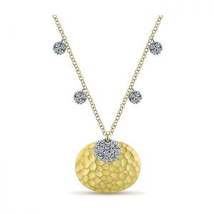 14k Yellow and White Gold Diamond Fashion Necklace NK4966M45JJ