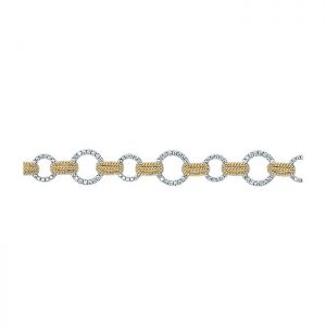 14k Yellow and White Gold Diamond Tennis Bracelet TB2454M44JJ