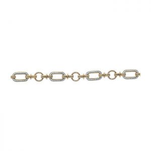14k Yellow and White Gold Diamond Tennis Bracelet TB2498M44JJ