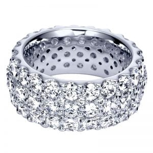 18k White Gold Diamond Eternity Band Anniversary Band AN4722-6W83JJ