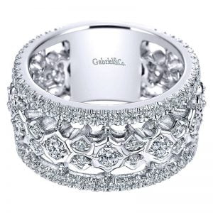18k White Gold Diamond Fancy Anniversary Band AN8480W84JJ